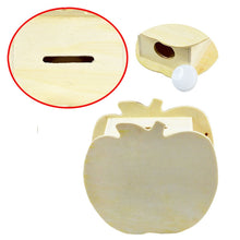 Load image into Gallery viewer, Lovely Creative Child DIY Wooden Apple Hand Painted Piggy Bank, 10x5.6x9.5cm