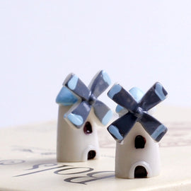 4 PCS Mini Cartoon Small Windmill Cottage Decoration Crafts