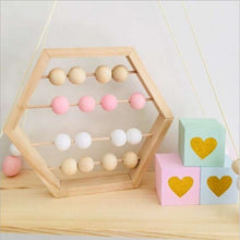 Load image into Gallery viewer, Natural Wooden Abacus Beads Craft Baby Early Learning Educational Toys Baby Room Decor