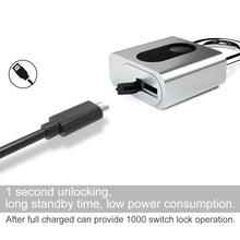 Load image into Gallery viewer, USB Rechargeable Door Lock Fingerprint Padlock Quick Unlock Security Keyless Smart Metal Lock, Keyless Smart Metal Lock