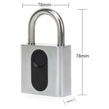 Load image into Gallery viewer, USB Rechargeable Door Lock Fingerprint Padlock Quick Unlock Security Keyless Smart Metal Lock, Keyless Smart Metal Lock