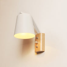 Load image into Gallery viewer, Creative Bedroom Study Bedside Balcony Aisle Porch Hotel Cafe Wood Wall Lamp Switch Light, without Light Source, Warm White, White Light