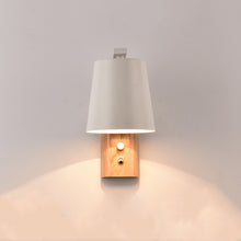 Load image into Gallery viewer, Creative Bedroom Study Bedside Balcony Aisle Porch Hotel Cafe Wood Wall Lamp Switch Light, without Light Source, Warm White, White Light