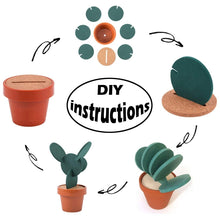 Load image into Gallery viewer, Novelty DIY Cactus Coaster Anti-skid Insulation Tea Pad Home Storage Desktop Multi-function Decoration, Cactus Coaster