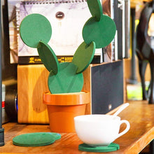 Load image into Gallery viewer, Novelty DIY Cactus Coaster Anti-skid Insulation Tea Pad Home Storage Desktop Multi-function Decoration, Cactus Coaster
