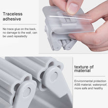 Load image into Gallery viewer, Mop Holder Wall Mounted Organizer Holder Household Kitchen Bathroom Adhesive Storage Broom Hanger Clip Hook Racks, Clip Hook White