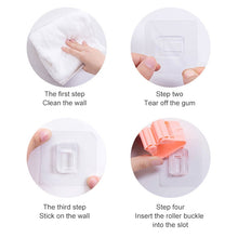 Load image into Gallery viewer, Mop Holder Wall Mounted Organizer Holder Household Kitchen Bathroom Adhesive Storage Broom Hanger Clip Hook Racks, Clip Hook White