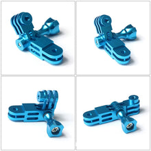 Load image into Gallery viewer, Action Camera Universal Aluminum Alloy Three-way Adjustment Arm 360 Degree Adapter, Red, Blue, Black