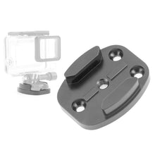 Load image into Gallery viewer, 4 Holes Aluminum Quick Release Tripod Mount Base For Sports Camera, Black, Black Embedded Nut