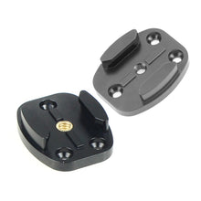 Load image into Gallery viewer, 4 Holes Aluminum Quick Release Tripod Mount Base For Sports Camera, Black, Black Embedded Nut