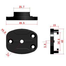 Load image into Gallery viewer, 4 Holes Aluminum Quick Release Tripod Mount Base For Sports Camera, Black, Black Embedded Nut