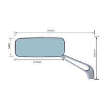 Load image into Gallery viewer, Anti-glare Square Aluminum Motorcycle Modified Rearview Mirror, White Mirror, Anti-glare