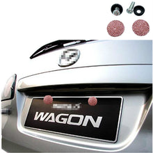 Load image into Gallery viewer, Car License Plate Modification Screw Cap Diamond-encrusted Solid Seal Anti-theft Screws, White, Pink, Black, Red, Lake Blue, Green, Bright Black
