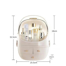Load image into Gallery viewer, Portable Dust-proof Transparent Round Cosmetic Drawer Type Storage Box, Small Beauty Powder, Small Pearl White