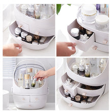 Load image into Gallery viewer, Portable Dust-proof Transparent Round Cosmetic Drawer Type Storage Box, Small Beauty Powder, Small Pearl White