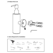 Load image into Gallery viewer, 304 Stainless Steel Wall-mounted Manual Soap Dispenser, Square Wall-mounted, Round Wall-mounted, Square Table Top, Round Table Top