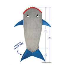 Load image into Gallery viewer, Winter Shark Mermaid Sleeping Blanket Sleeping Swaddle Soft Wool Children Sleeping Bag, Shark Sleeping Blanket