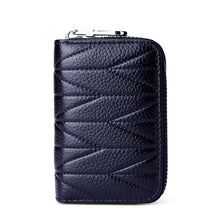 Load image into Gallery viewer, Multi-card Zipper Card Bit Card Small Purse Simple Organ Card Package, Peach Pollen, Wine Red, Navy Blue, Black, Light Purple, Sky Blue, Brown