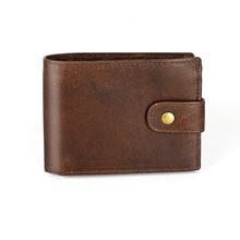 Load image into Gallery viewer, Crazy Horse Pattern Multi-bit Leather Card Bag Anti-magnetic RFID Men Wallet, RFID Men Wallet