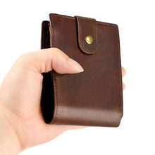Load image into Gallery viewer, Crazy Horse Pattern Multi-bit Leather Card Bag Anti-magnetic RFID Men Wallet, RFID Men Wallet