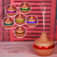 Load image into Gallery viewer, 300ML Waterdrop Shape USB Wood Grain Aromatherapy Air Purifier Mute Humidifier, Deep Wood Grain, Light Wood Grain