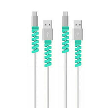 Load image into Gallery viewer, 4pcs Spiral Style Silicone Data Cable Protective Cover Anti-wire Break Winder