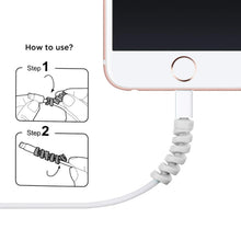 Load image into Gallery viewer, 4pcs Spiral Style Silicone Data Cable Protective Cover Anti-wire Break Winder