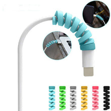 Load image into Gallery viewer, 4pcs Spiral Style Silicone Data Cable Protective Cover Anti-wire Break Winder