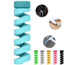 Load image into Gallery viewer, 4pcs Spiral Style Silicone Data Cable Protective Cover Anti-wire Break Winder