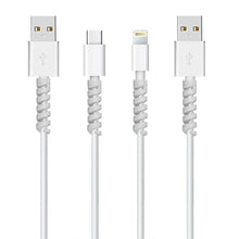 Load image into Gallery viewer, 4pcs Spiral Style Silicone Data Cable Protective Cover Anti-wire Break Winder
