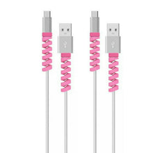 Load image into Gallery viewer, 4pcs Spiral Style Silicone Data Cable Protective Cover Anti-wire Break Winder