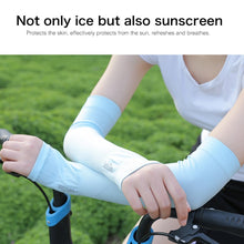 Load image into Gallery viewer, Long Ice Silk Sunscreen Sleeves Cycling Driving Outdoor UV Arm Oversleeve,  Length: 38cm