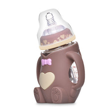 Load image into Gallery viewer, Baby Silicone Glass Bottles Drop-proof and Flatulence-proof Glass Baby Bottle