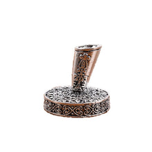 Load image into Gallery viewer, Retro Feather Pen Holder Metal Round Pen Holder, 4×4.1cm