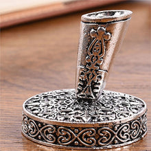 Load image into Gallery viewer, Retro Feather Pen Holder Metal Round Pen Holder, 4×4.1cm