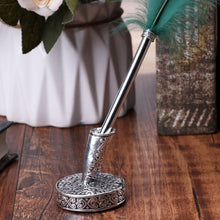 Load image into Gallery viewer, Retro Feather Pen Holder Metal Round Pen Holder, 4×4.1cm