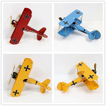 Load image into Gallery viewer, Home Decoration Ornaments Wrought Iron Crafts Retro Old Aircraft Model
