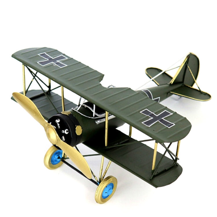 Home Decoration Ornaments Wrought Iron Crafts Retro Old Aircraft Model
