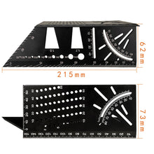 Load image into Gallery viewer, 3D Woodworking Stop Gauge Aluminum Alloy Multi-function Angle Ruler, 3D Angle Ruler