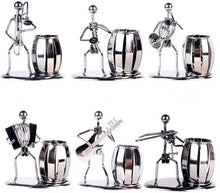 Load image into Gallery viewer, Iron Music Iron Man Brass Band Pen Holder Home Study Office Decoration Ornaments, C160 Guitar, C161 Violin, C164 Electric Guitar, C166 Accordion, C167 French Horn, C168 Saxophone, C169 Longhorn