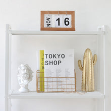 Load image into Gallery viewer, Wrought Iron Desktop Storage Rack Magazine Rack, Black, Gold