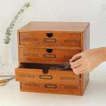 Load image into Gallery viewer, Retro Wooden Drawer Storage Cabinet Desk, One Pumping, Two Pumping, Three Pumping, Four Pumping