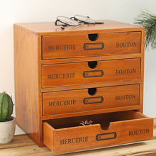 Load image into Gallery viewer, Retro Wooden Drawer Storage Cabinet Desk, One Pumping, Two Pumping, Three Pumping, Four Pumping