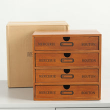 Load image into Gallery viewer, Retro Wooden Drawer Storage Cabinet Desk, One Pumping, Two Pumping, Three Pumping, Four Pumping