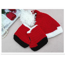 Load image into Gallery viewer, Babies Photography Clothing Christmas Clothing Set Hand-knitted Wool Hat + Overalls Shorts + Socks