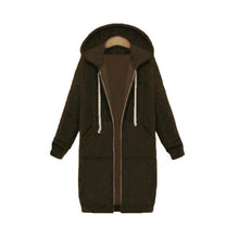 Load image into Gallery viewer, Women Hooded Long Sleeved Sweater In The Long Coat, S, M, L