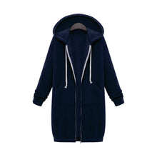 Load image into Gallery viewer, Women Hooded Long Sleeved Sweater In The Long Coat, S, M, L