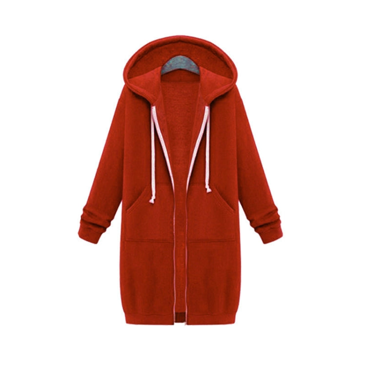 Women Hooded Long Sleeved Sweater In The Long Coat, S, M, L