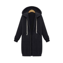 Load image into Gallery viewer, Women Hooded Long Sleeved Sweater In The Long Coat, S, M, L