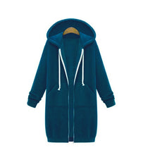 Load image into Gallery viewer, Women Hooded Long Sleeved Sweater In The Long Coat, S, M, L